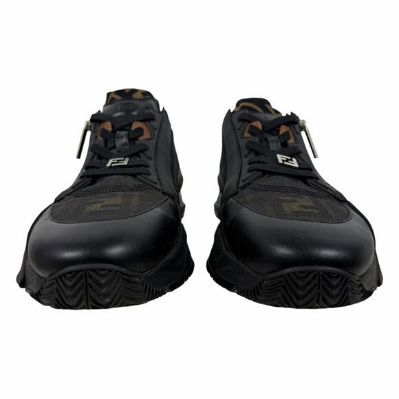Fendi Flow Sneaker Zucca FF Logo Monogram Black Leather Size 9/ US 10 main image 14